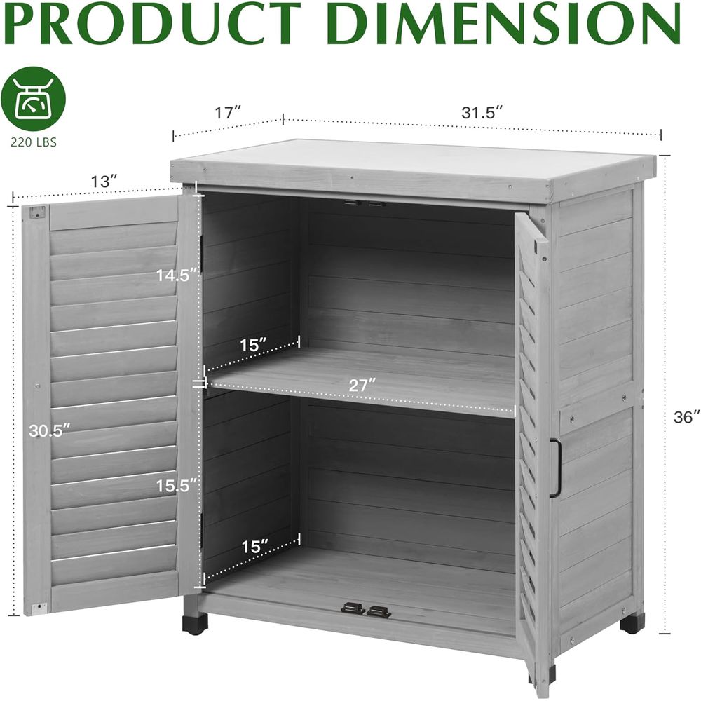 Outdoor Storage Cabinet & Pott - Outdoor Furniture Wood ulasan dan harga