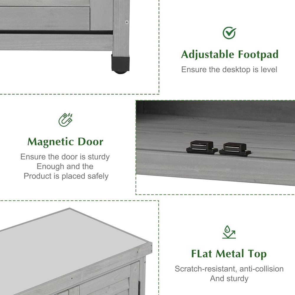 Outdoor Storage Cabinet & Pott - Outdoor Furniture Wood ulasan dan harga