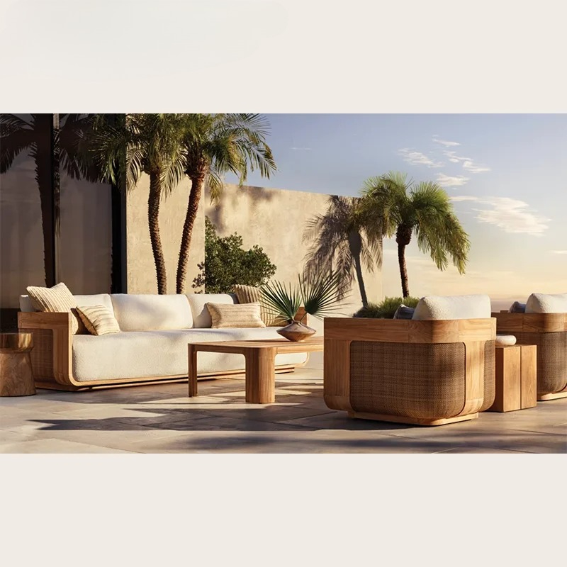 Outdoor Teak Sofa Set Garden F - Outdoor Furniture Teak ulasan dan harga