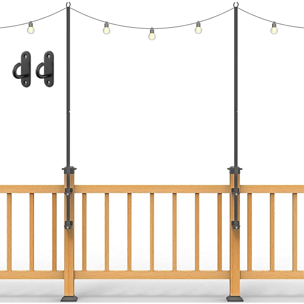 2 pack string light poles - st - Outdoor Furniture In ulasan dan harga