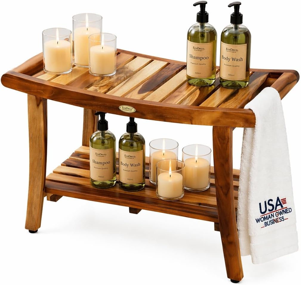 Teak Shower Bench Spa Bath Sho - Outdoor Furniture Teak ulasan dan harga