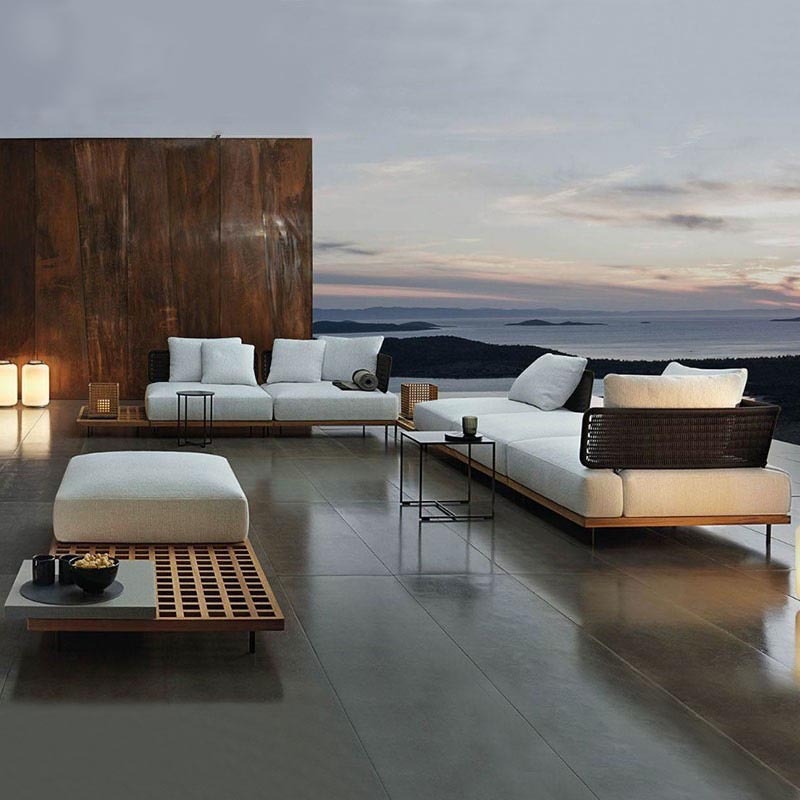 qw-Outdoor Sofa Patio Villa Te - Outdoor Furniture Teak ulasan dan harga
