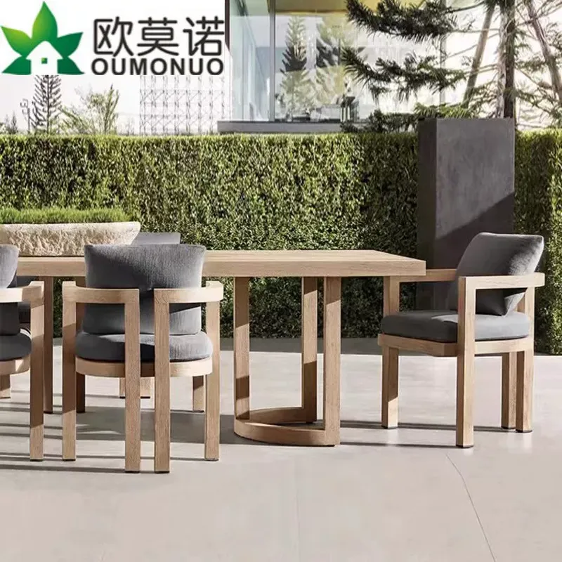 Nordic Outdoor Teak Wood Dinin - Outdoor Furniture Teak ulasan dan harga