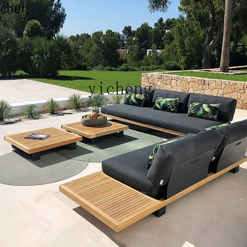 HYS outdoor teak sofa courtyar - Outdoor Furniture Teak ulasan dan harga