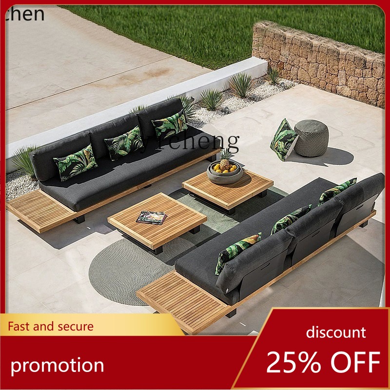 HYS outdoor teak sofa courtyar - Outdoor Furniture Teak ulasan dan harga