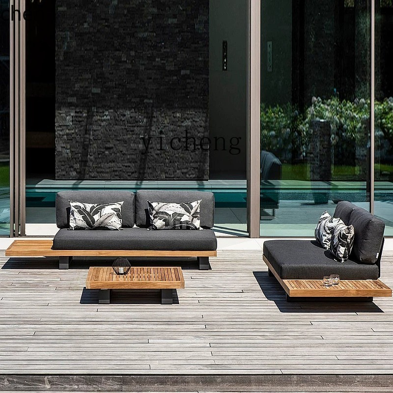 HYS outdoor teak sofa courtyar - Outdoor Furniture Teak ulasan dan harga